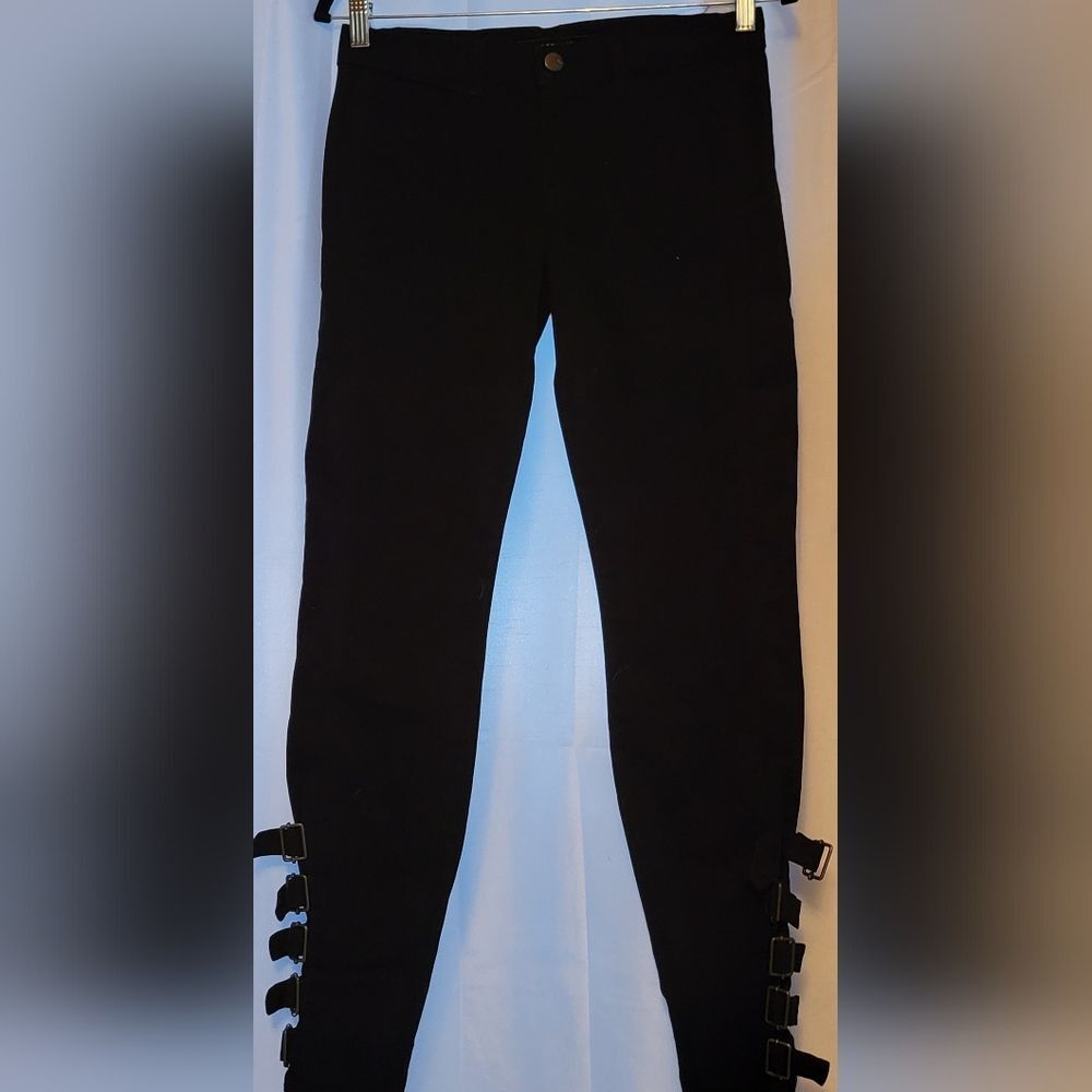 J BRAND Black jeans with buckle side jeans